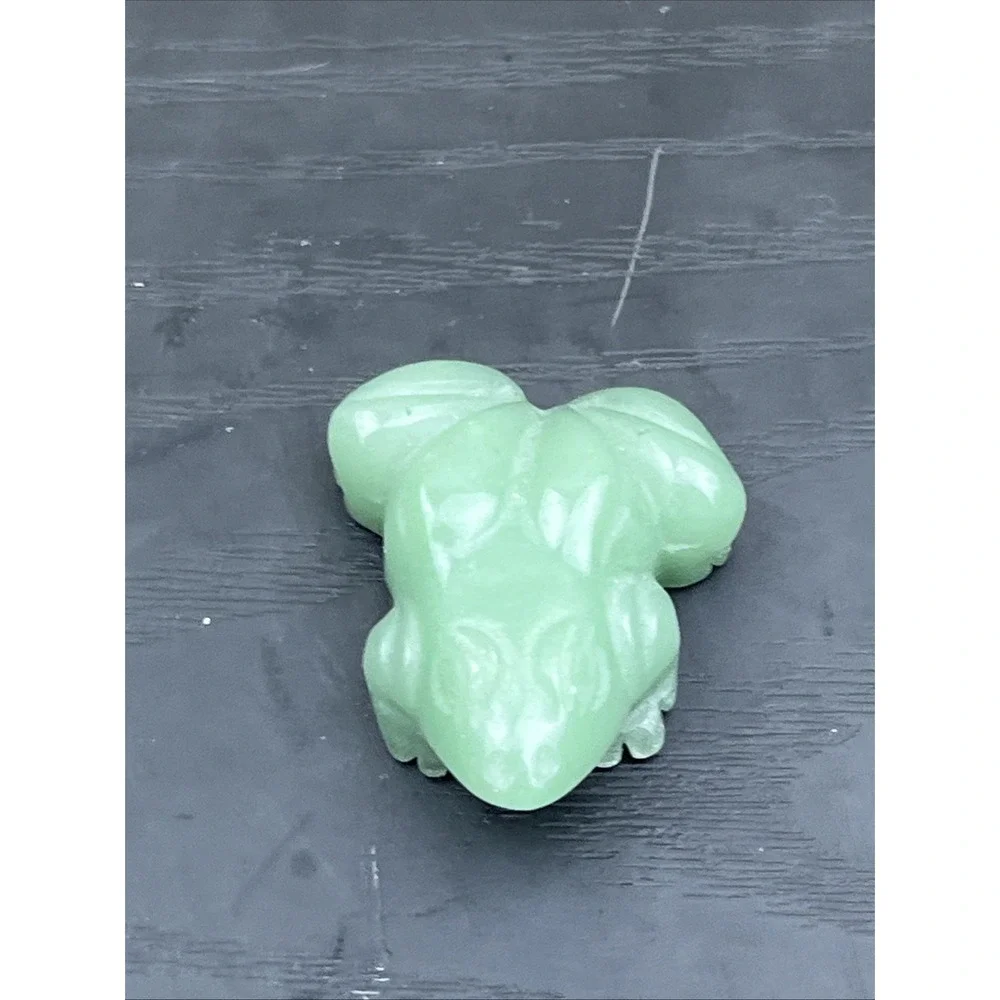 Green Aventurine Frog Carving Crystal Animal Figurine Stone Decor